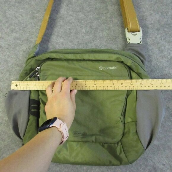 Pacsafe Venturesafe GII Briefcase Green Bag Crossbody Antitheft Exomesh 614 - Picture 7 of 16